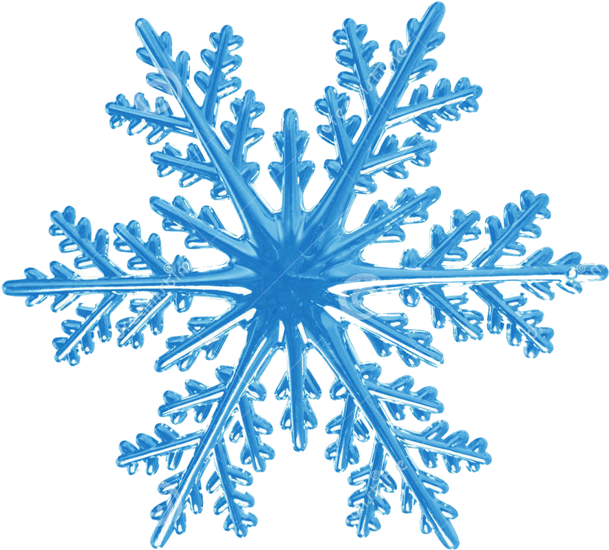 Intricate Blue Snowflake Design