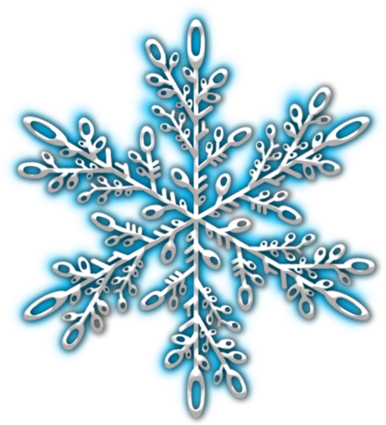 Intricate Blue Snowflake Graphic