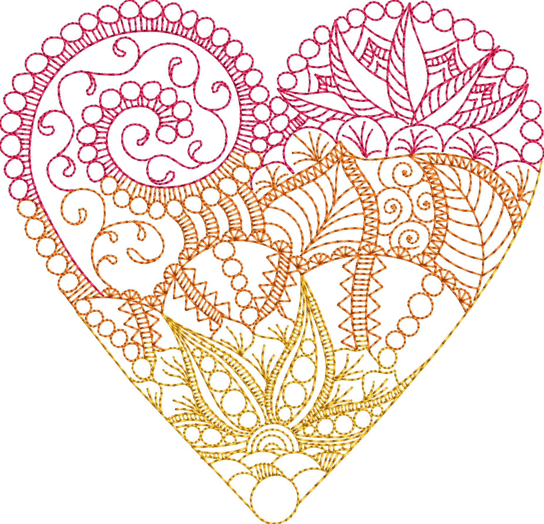 Intricate Heart Pattern Doodle