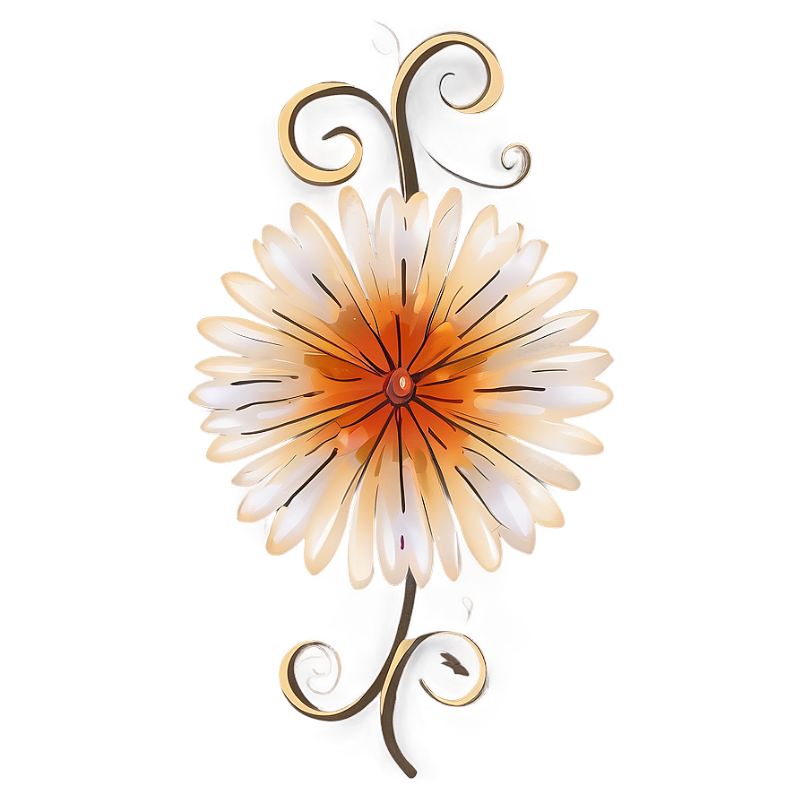 Intricate Indie Flower Design Png Toc