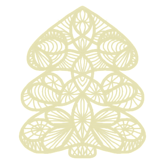Intricate Paper Cut Christmas Tree