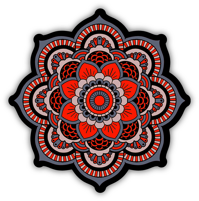 Intricate Red Mandala Artwork