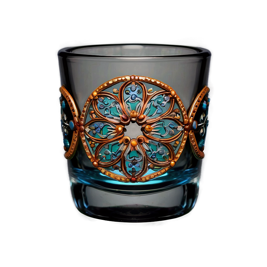 Intricate Shot Glass Design Png 78