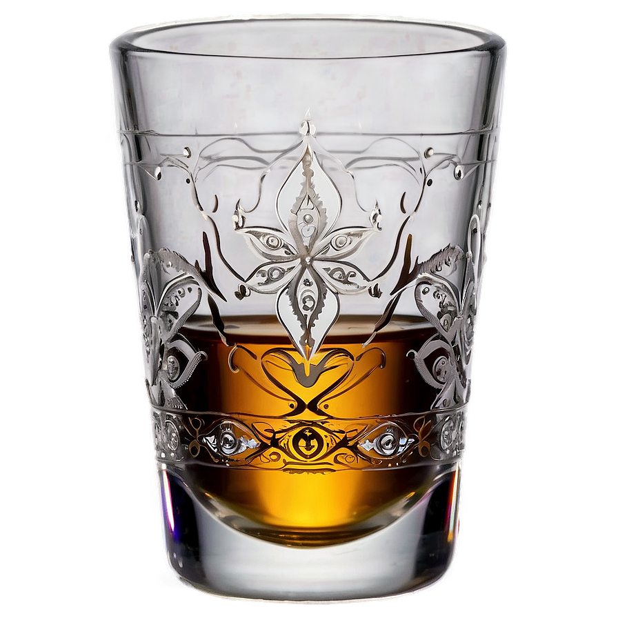 Intricate Shot Glass Design Png 90