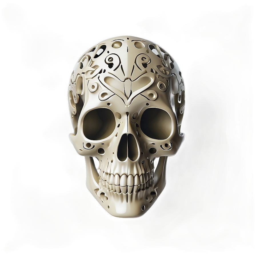 Intricate Skull Design Png B