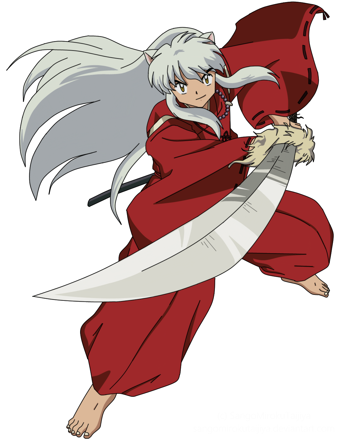 Inuyasha_with_ Tessaiga_ Anime_ Character