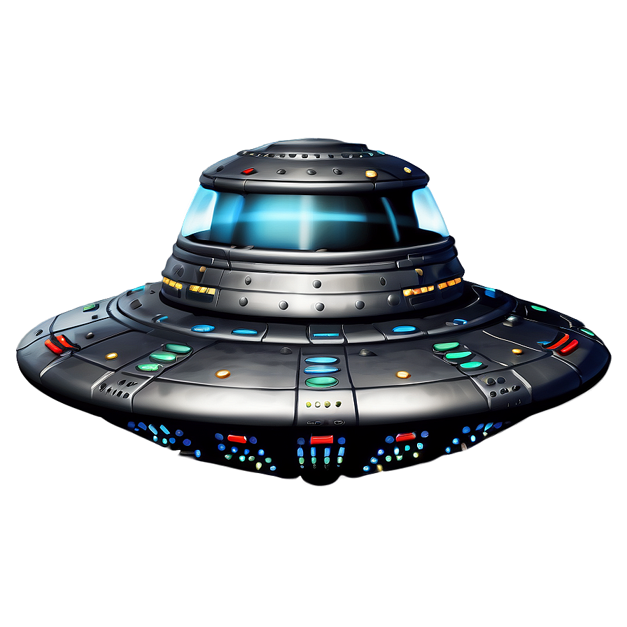 Invaders Style Flying Saucer Png Dxk19