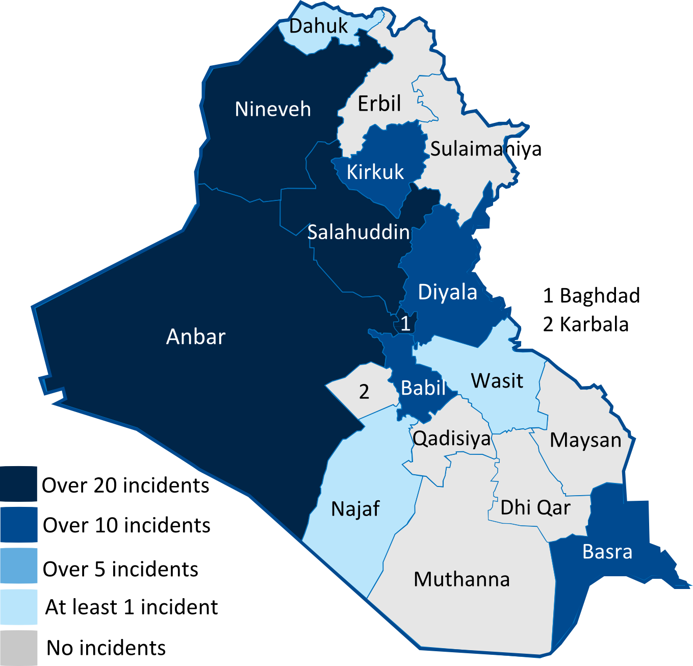 Iraq Incident Density Map