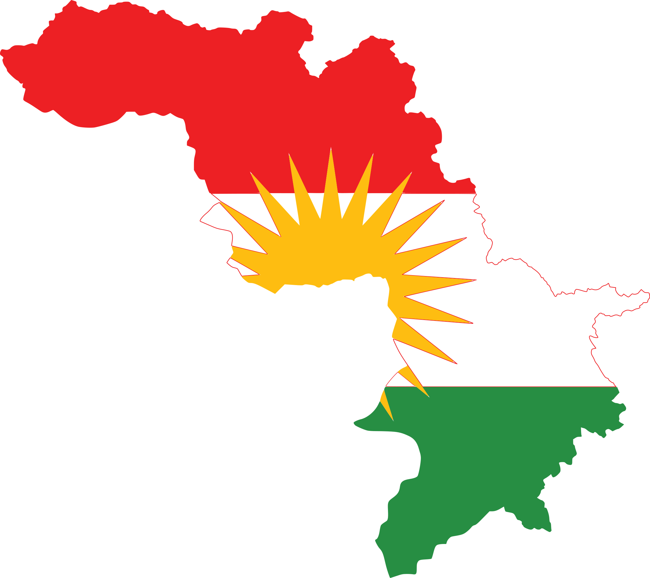 Iraq Kurdistan Map Graphic