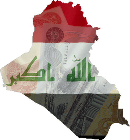 Iraq Map Currency Overlay