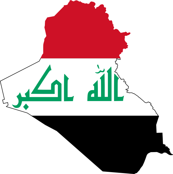 Iraq Map Flag Graphic