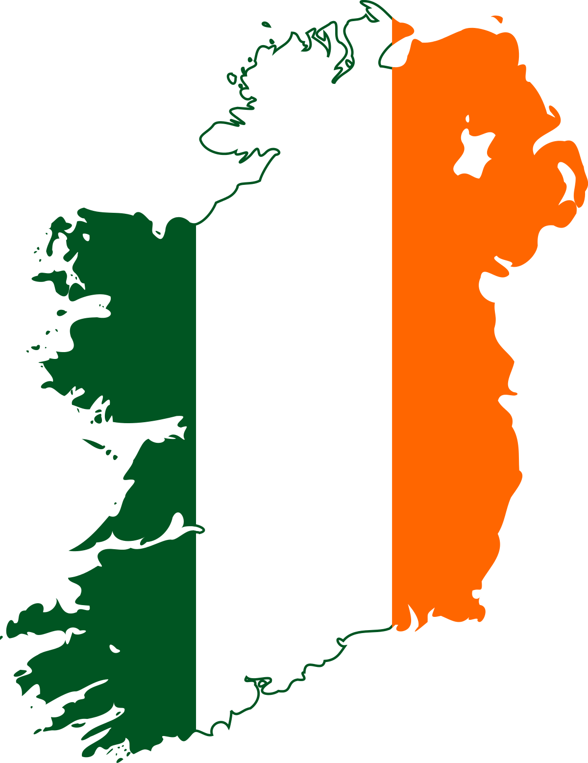 Ireland Flag Map