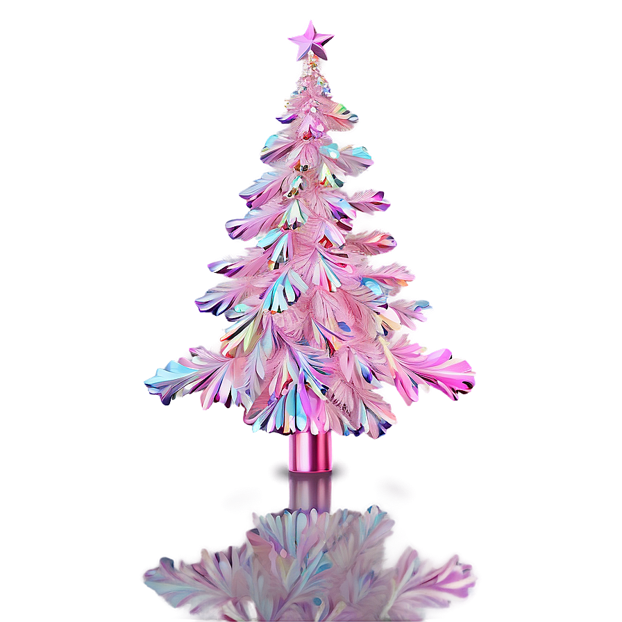 Iridescent Pink Christmas Tree Png 89