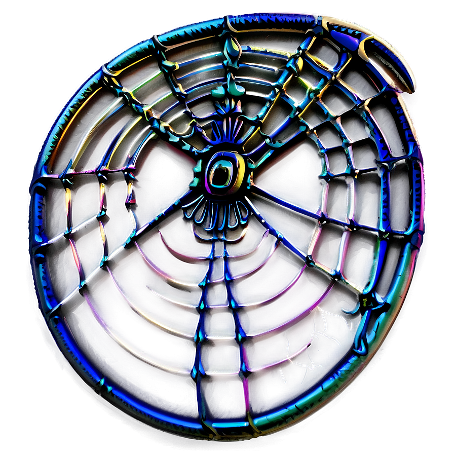 Iridescent Spider Web Art