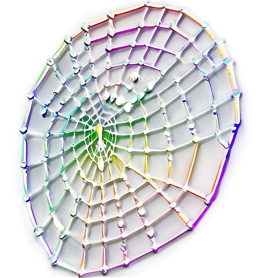 Iridescent Spider Web Art