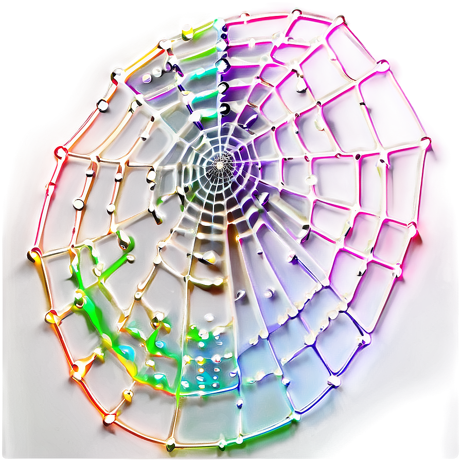 Iridescent Spider Web Artwork