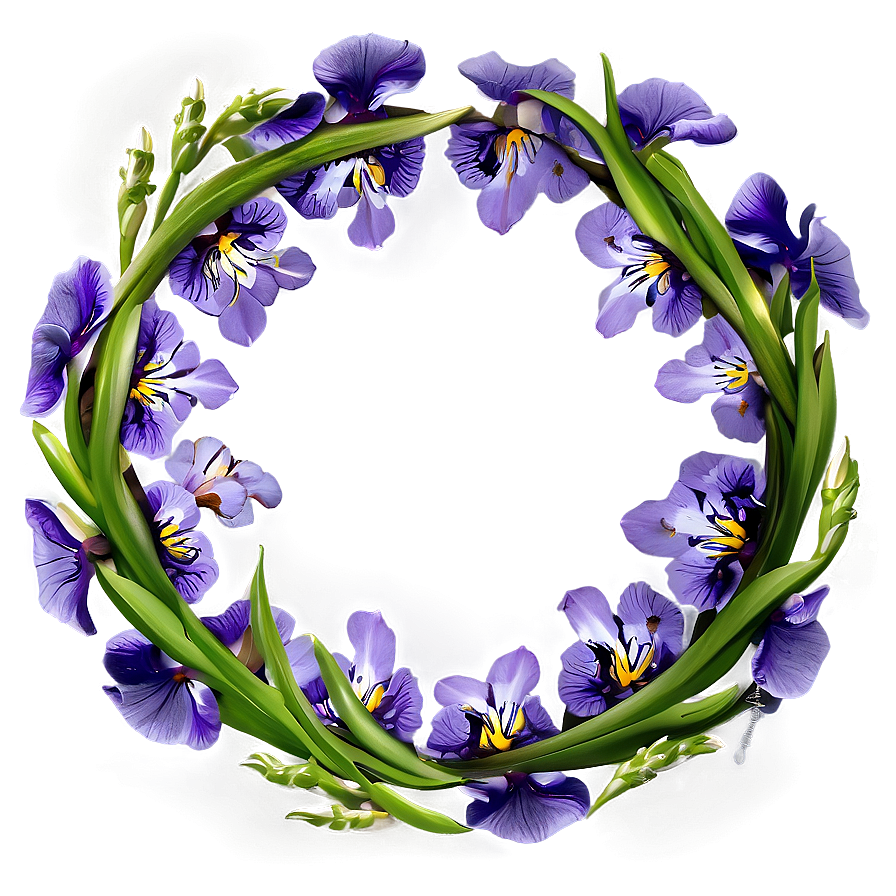 Iris Flower Circle Png 5