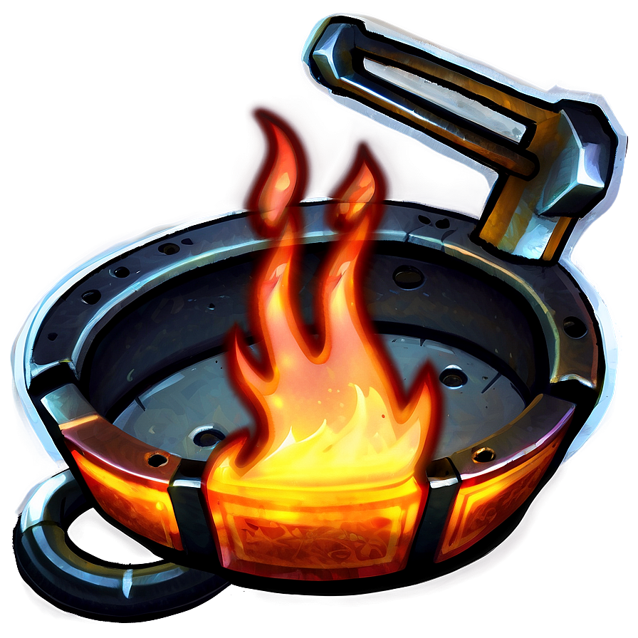 Iron Forge Flames Png 05242024