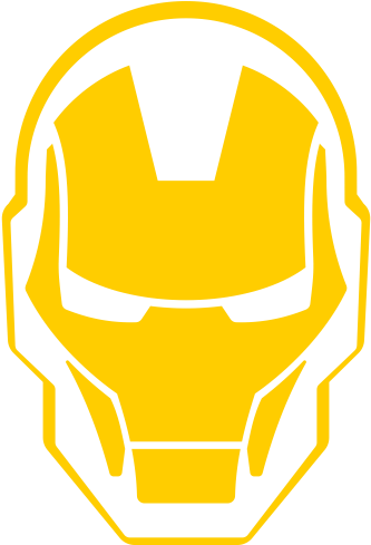 Iron Man Helmet Outline Logo