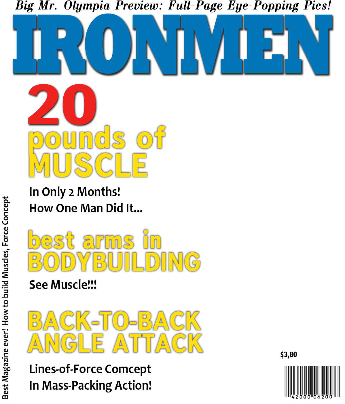 Iron Man Magazine Cover Muscle Gain Promotion