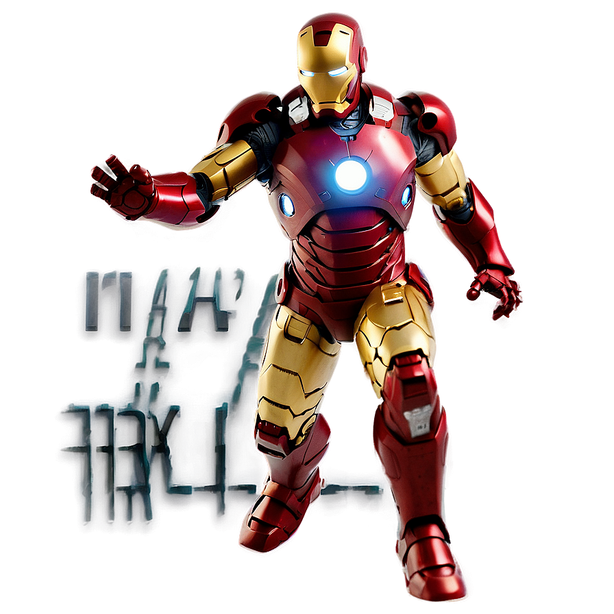 Iron Man Suit In Action Stance Png Qnf