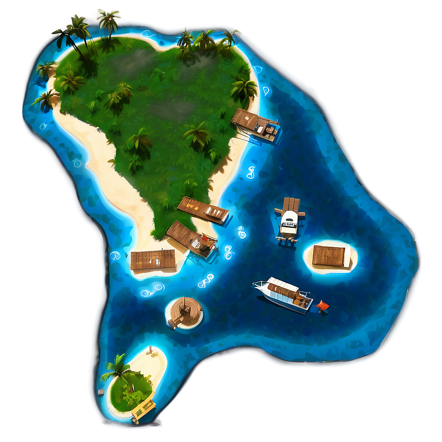Island Getaway Map Png 7