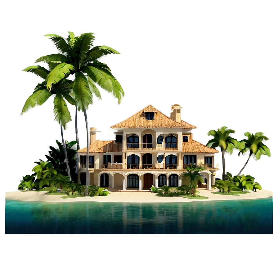 Island Mansion Paradise Png 91