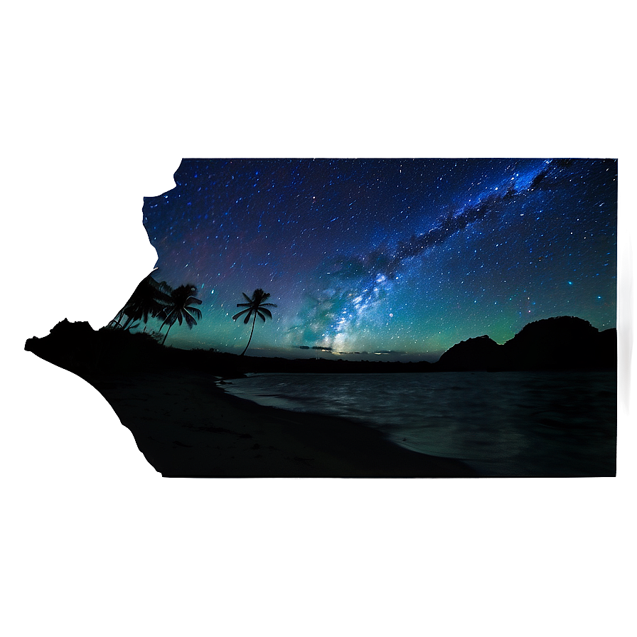 Island Night Sky Stars Png 05232024