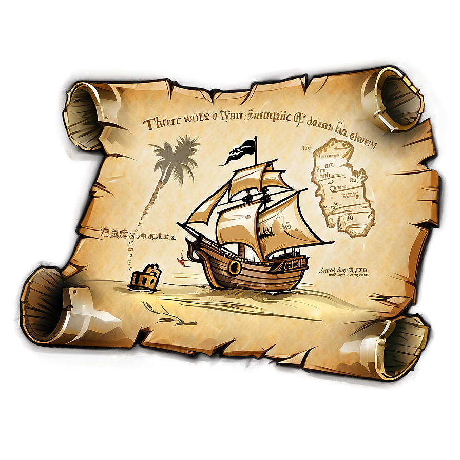 Island Pirate Treasure Map Png 93