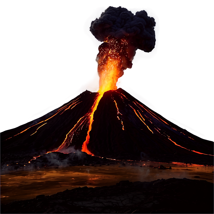 Island Volcano Eruption View Png Ldi74