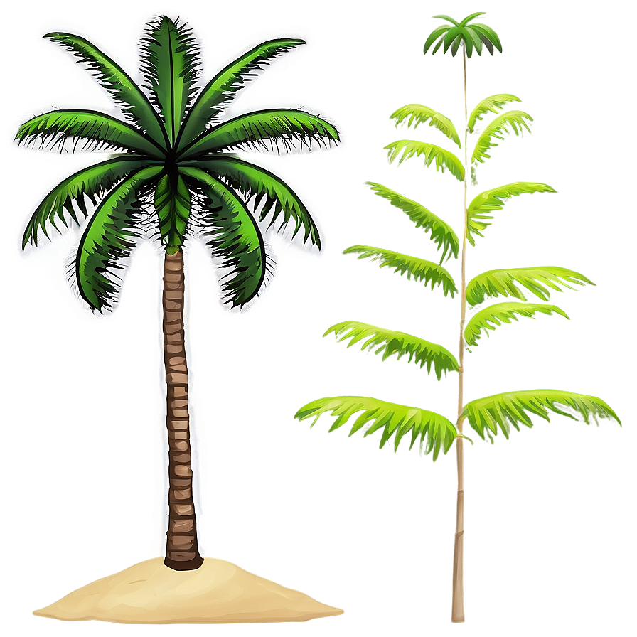 Island With Palm Trees Png Pvs