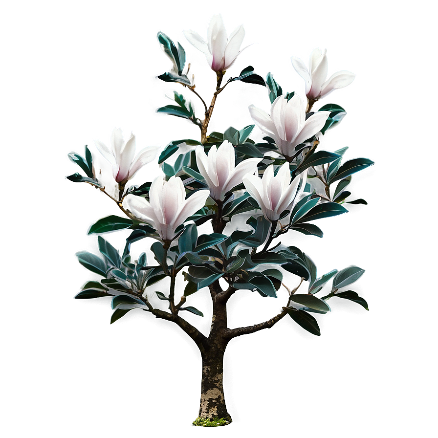 Isolated Magnolia Tree With Clear Sky Png Lpu36