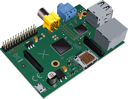 Isometric Electronics Circuit Board