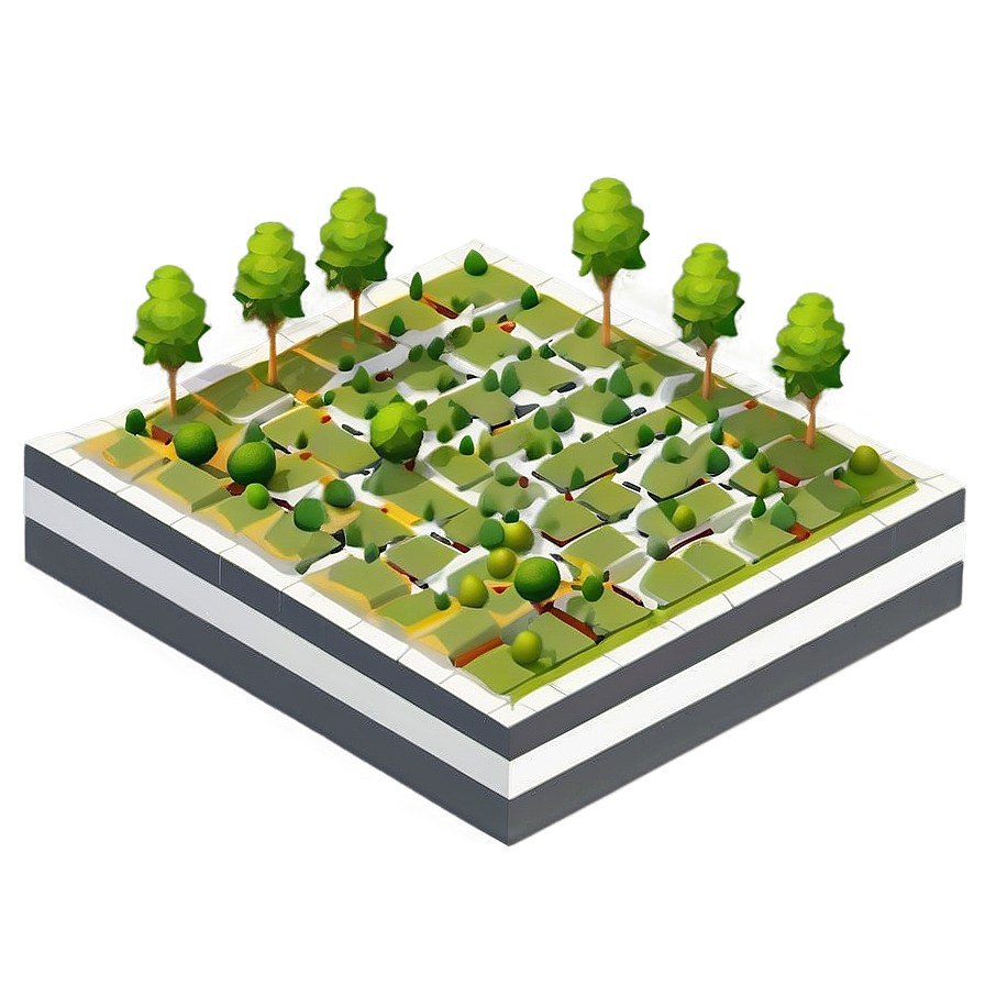 Isometric Grid For Landscape Design Png Maf23