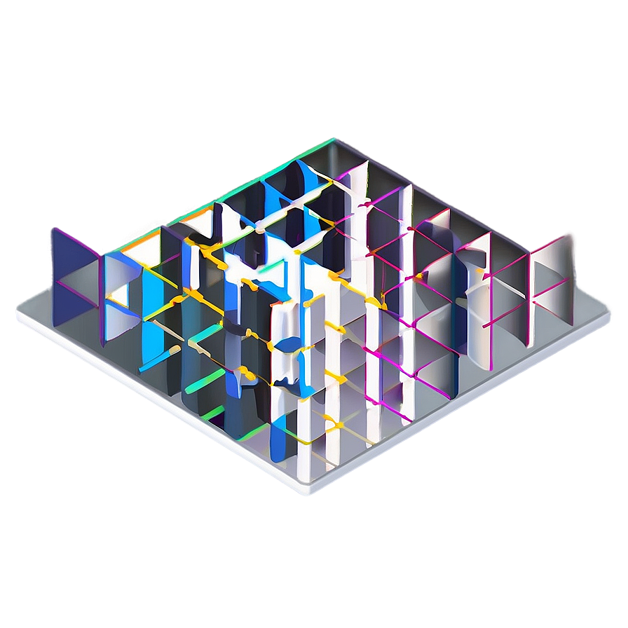 Isometric Grid With Highlights Png 06282024