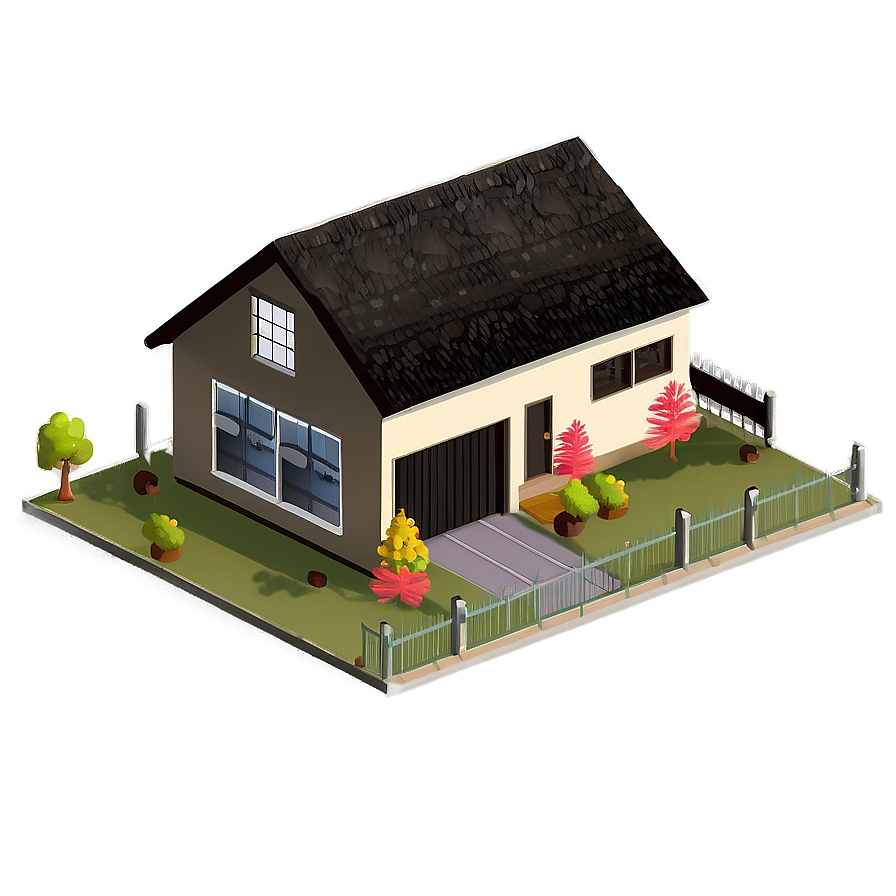 Isometric House Emoji Png Mfb54