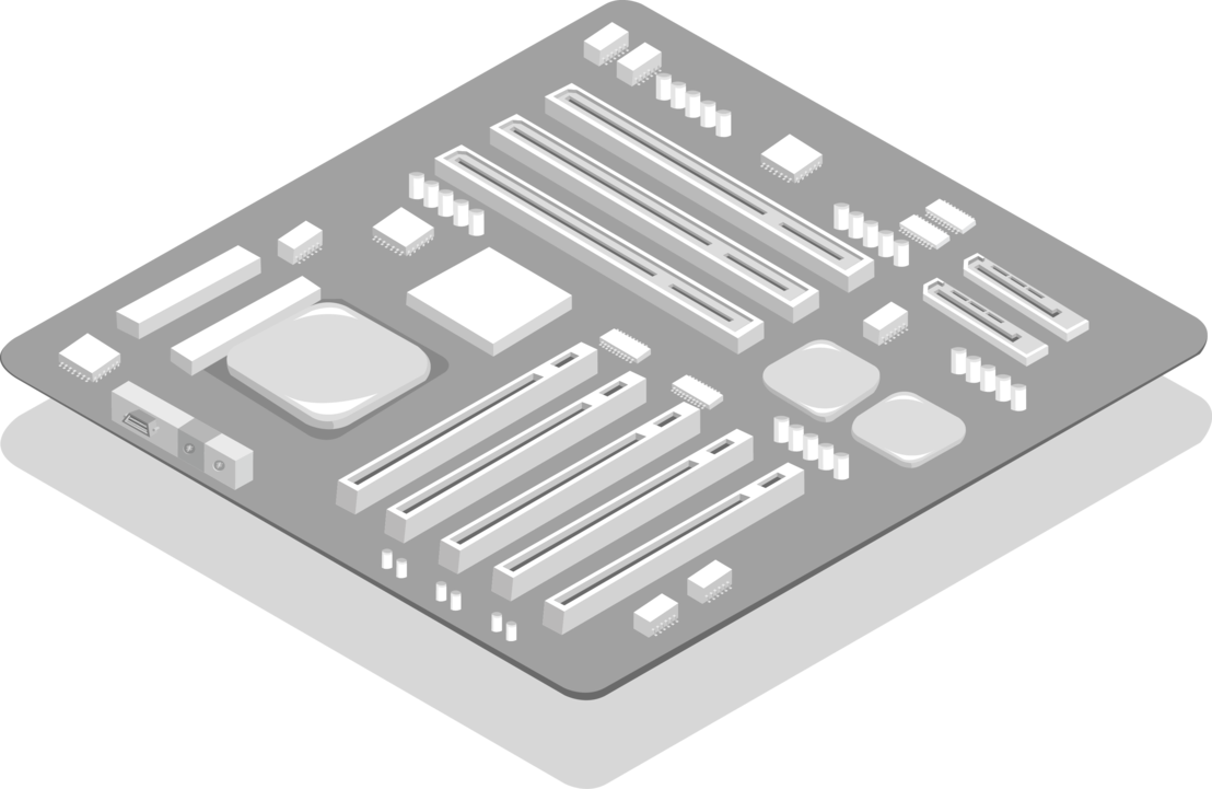 Isometric Motherboard Vector Illustration