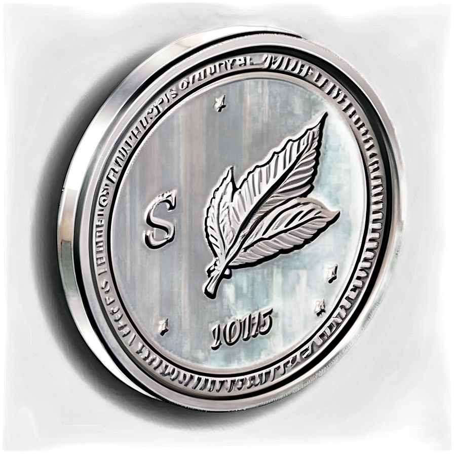 Isometric Silver Coin Png 06272024