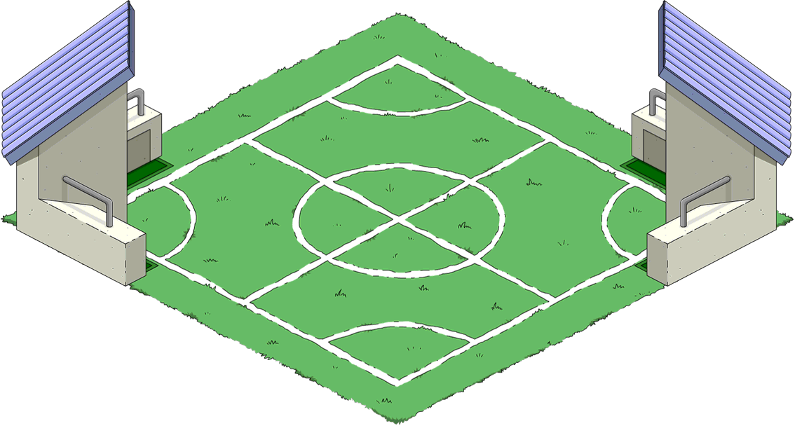 Isometric Soccer Field Illustration