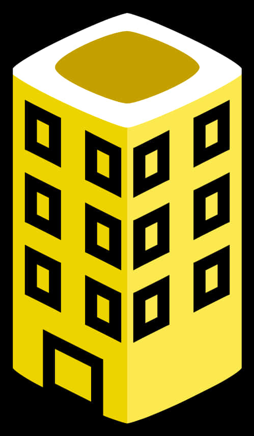 Isometric Yellow Building Vector