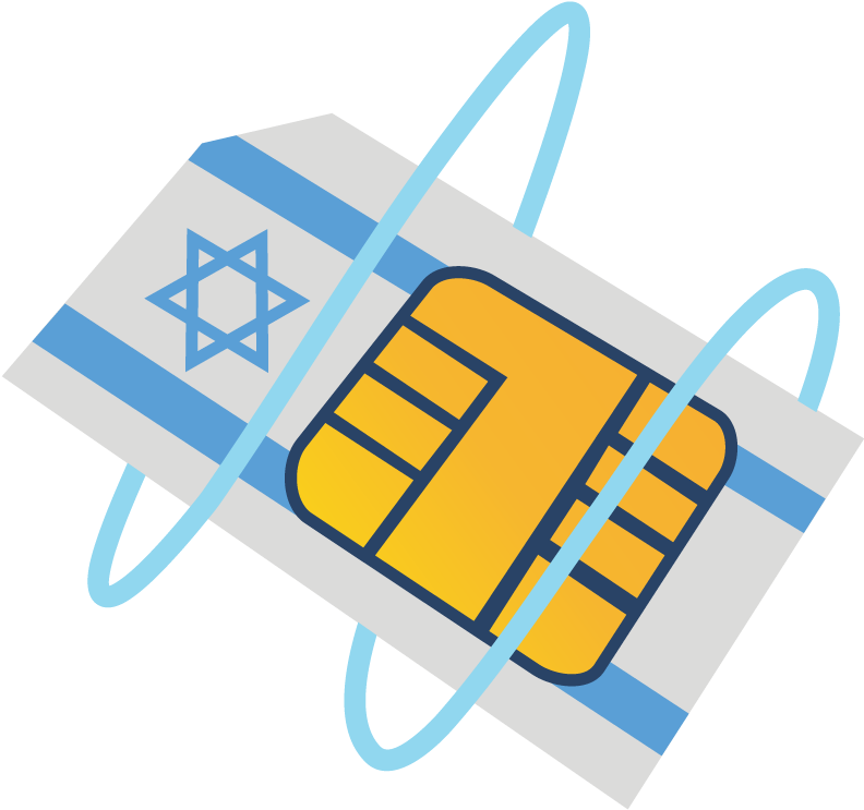 Israel Flag S I M Card Illustration