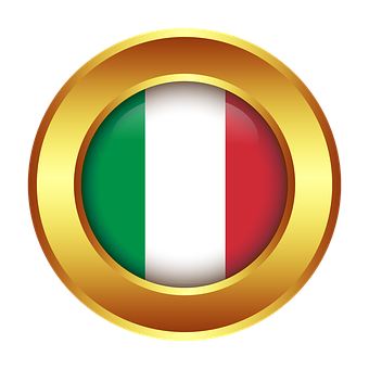 Italian_ Flag_ In_ Golden_ Circle