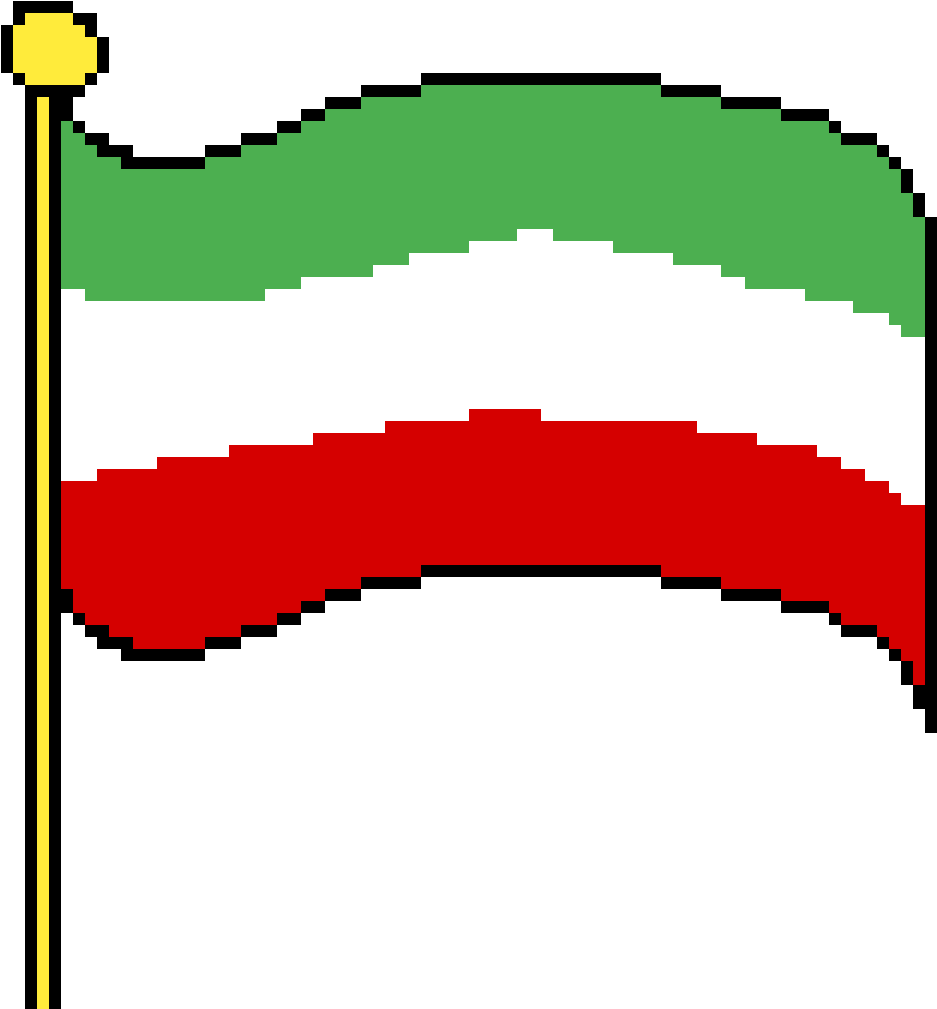 Italian Flag Pixel Art