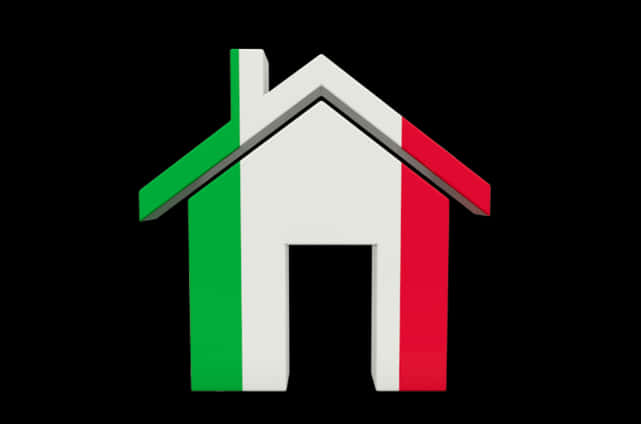 Italian Flag Styled Home Icon