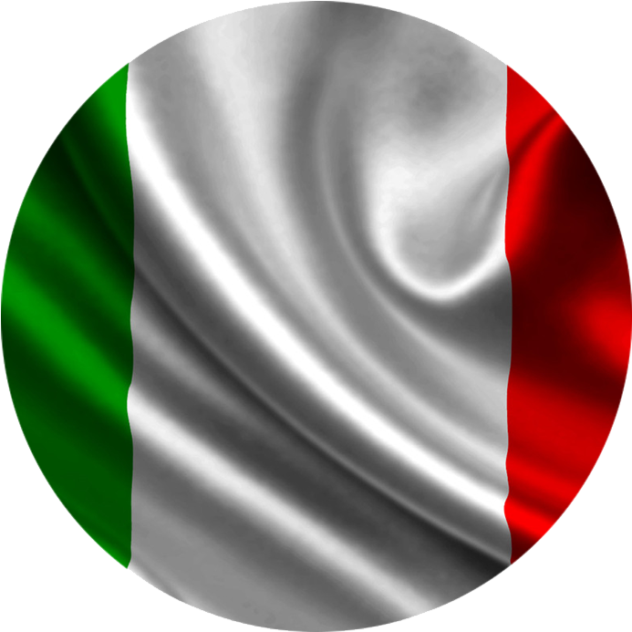 Italian Flag Wavy Circle