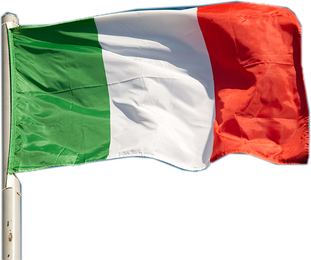 Italian National Flag Waving