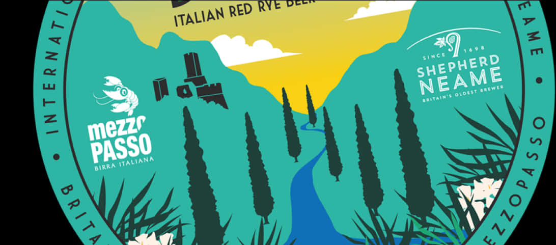 Italian Red Rye Beer Label Design