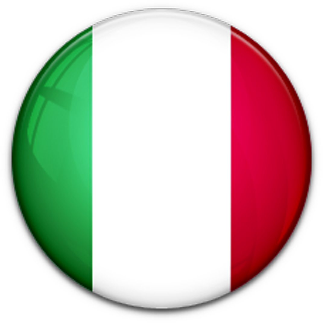 Italy Flag Button Graphic