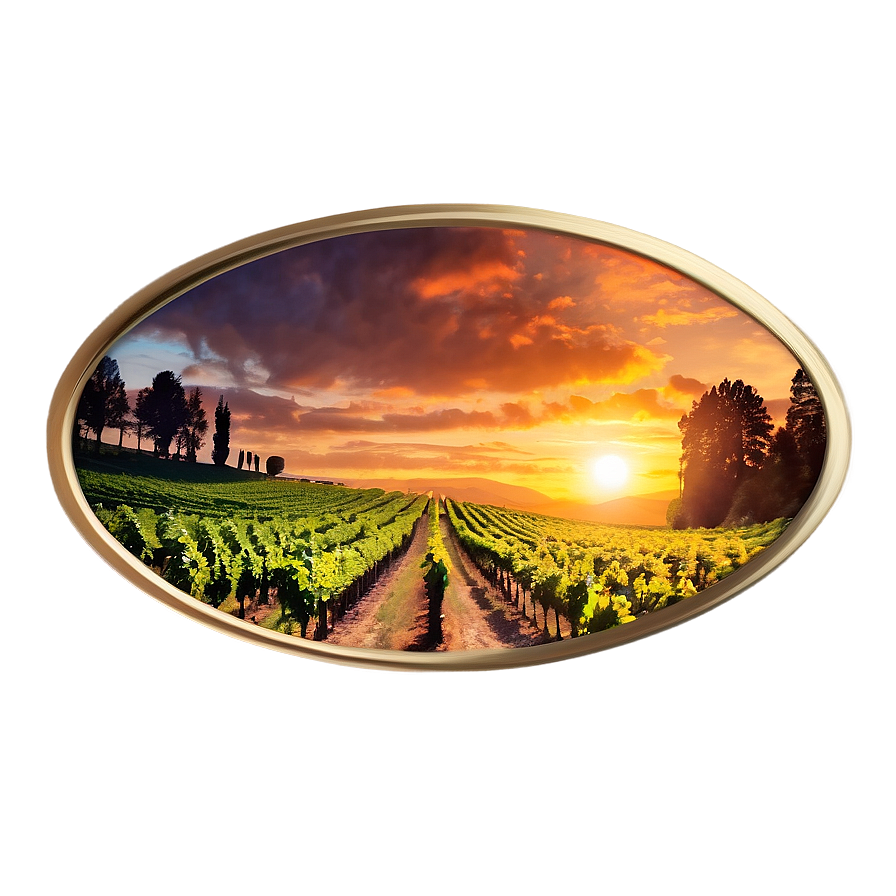 Italy Vineyard Sunset Png Ygs