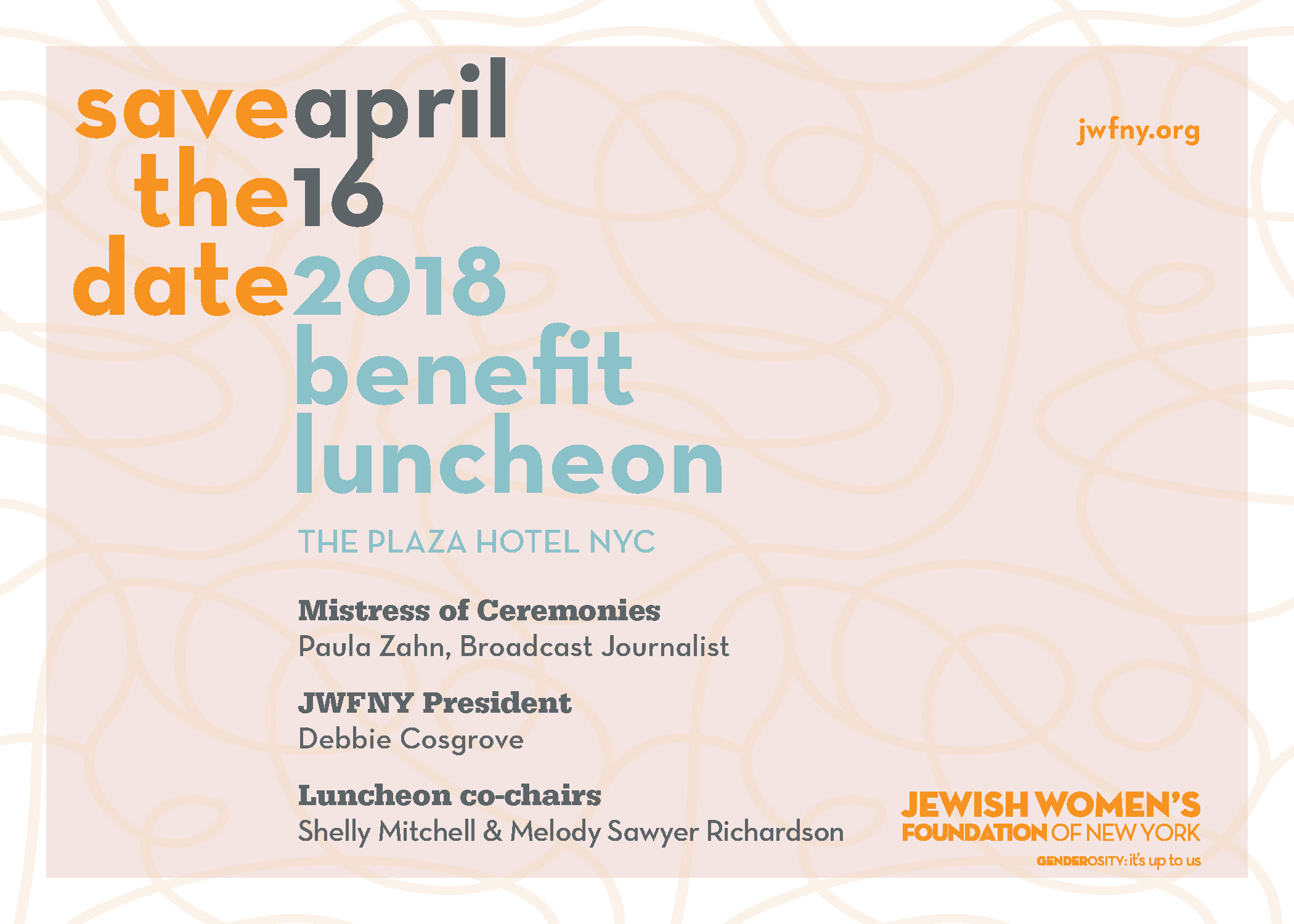 J W F N Y2018 Benefit Luncheon Invitation